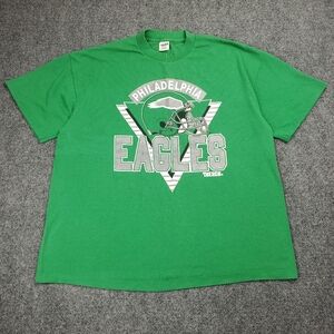 Vintage 80s Philadelphia Eagles T Shirt XL Trench USA Football Helmet Graphic